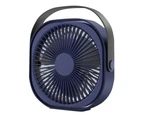 6inch Portable USB Recharging 3 Speeds Desktop Mini Cooling Fan for Home Office - Blue