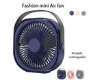 6inch Portable USB Recharging 3 Speeds Desktop Mini Cooling Fan for Home Office - Blue