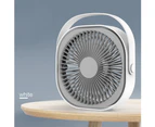 6inch Portable USB Recharging 3 Speeds Desktop Mini Cooling Fan for Home Office - Blue