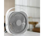 6inch Portable USB Recharging 3 Speeds Desktop Mini Cooling Fan for Home Office - Blue