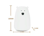 Led Cute Bear Gift Bedroom Night Light Bedside Toy Dimming USB Rechargeable Kids