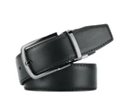 Genuine Leather Dress Belts For Men - Mens Belt For Suits With Single Prong Buckle-Black/Dark Coffee