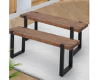 2x Dining Chairs Bench Chair Seat Wooden Kitchen Outdoor Garden Patio Chair