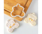 ishuif Cookie Cutter Princess Castle Pattern Shatterproof Plastic Biscuit Cutting Mould Birthday Gift-7