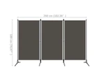 3 Panels Privacy Room Divider Partition Folding Foldable Screen Panel - Brown