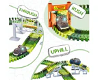 Dinosaur Toys,Create A Dinosaur World Road Race,Flexible Track Playset and 1 pcs Cool Dinosaur car for 3 4 5 6 Year & Up Old boy Girls Best Gift