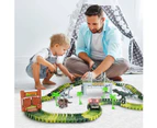 Dinosaur Toys,Create A Dinosaur World Road Race,Flexible Track Playset and 1 pcs Cool Dinosaur car for 3 4 5 6 Year & Up Old boy Girls Best Gift