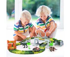 Dinosaur Toys,Create A Dinosaur World Road Race,Flexible Track Playset and 1 pcs Cool Dinosaur car for 3 4 5 6 Year & Up Old boy Girls Best Gift