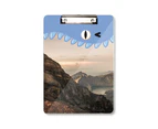 Mountain Desert Sun Mist Clouds Lake Teeth Notepad Clipboard Folder File Backing Letter A4