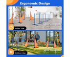 Dog Agility Training Equipment 5 Set Pet Obstacle Course Sports Exercise Kit Ladder Weave Poles Jump Bar Hurdle Ring Hoop Carry Bag