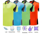 Big BEE Panel Polo Shirt Mens Workwear Short Sleeve Pocket Sport Cool Black Blue Pink Hi Vis - ORANGE/GREY