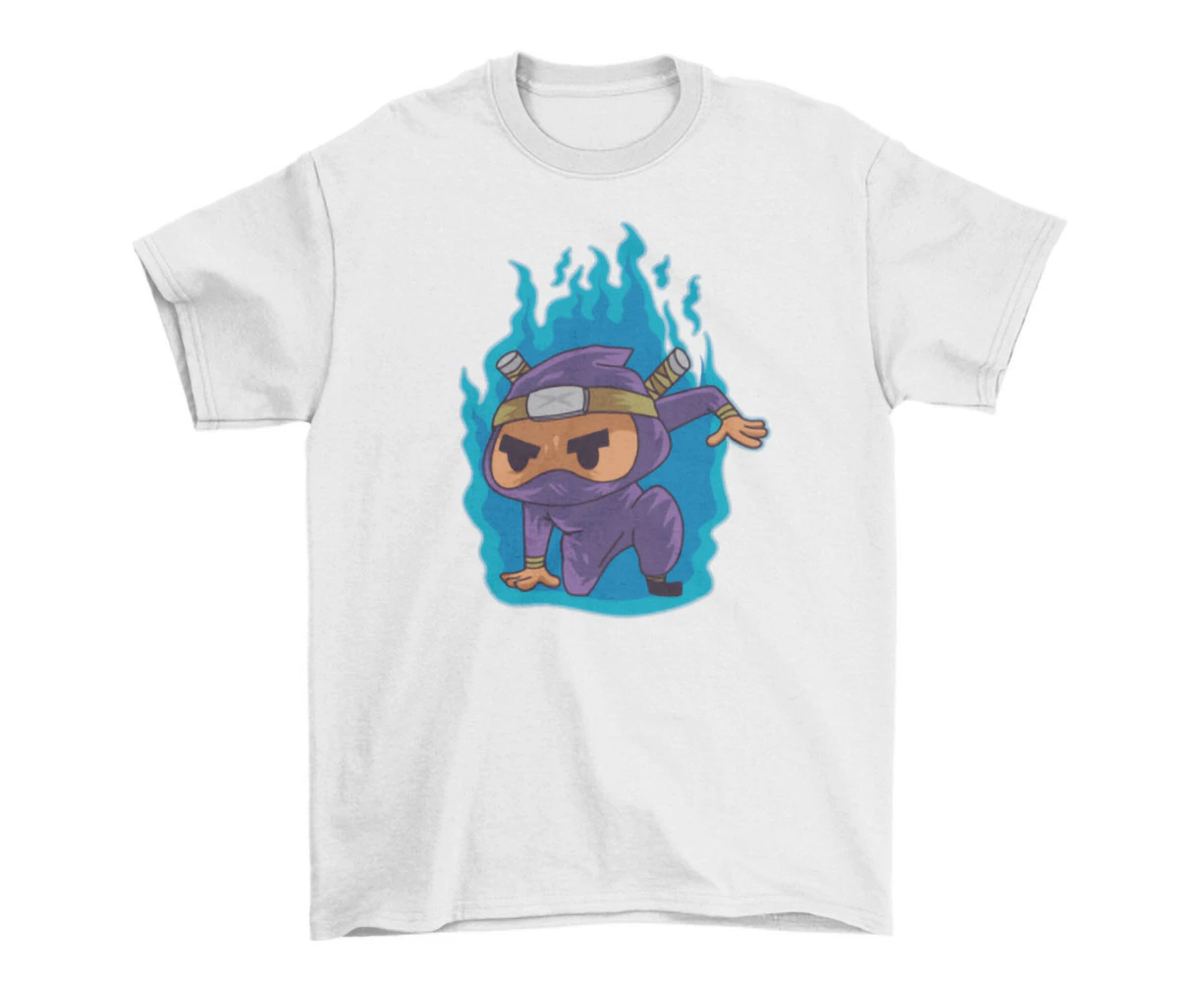 Ninja Fire Graphic Tee Shirt for Men and Women T-Shirt - Clear