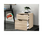 2 Drawer Filing Cabinet Office Shelves Storage Drawers Cupboard Wood File Home