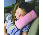 1/2× Kids Safety Seat Belt Cushion Pillow & Shoulder Pad - Beige