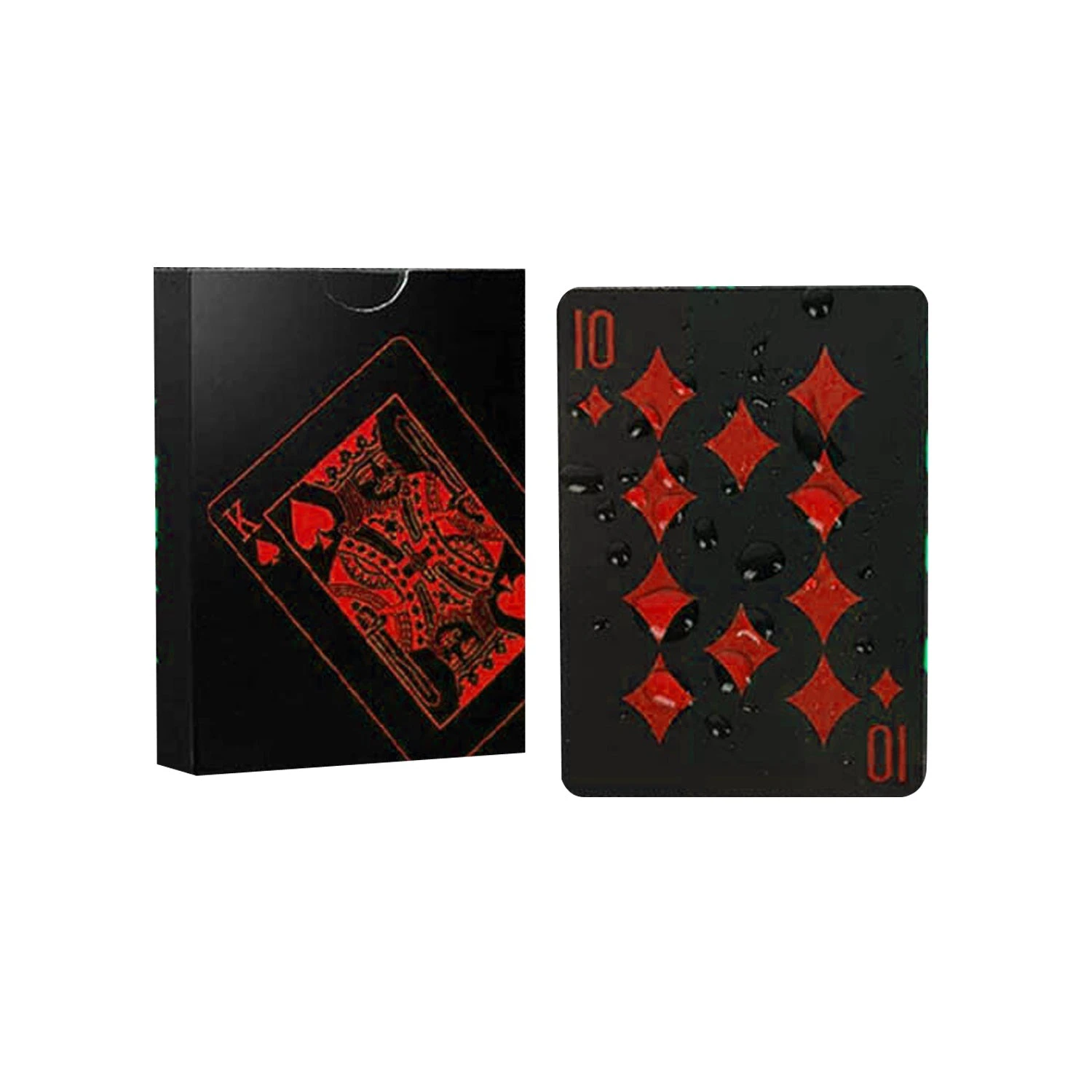 Poker Waterproof PVC Plastic Playing Cards Set Classic Magic Tricks - Red