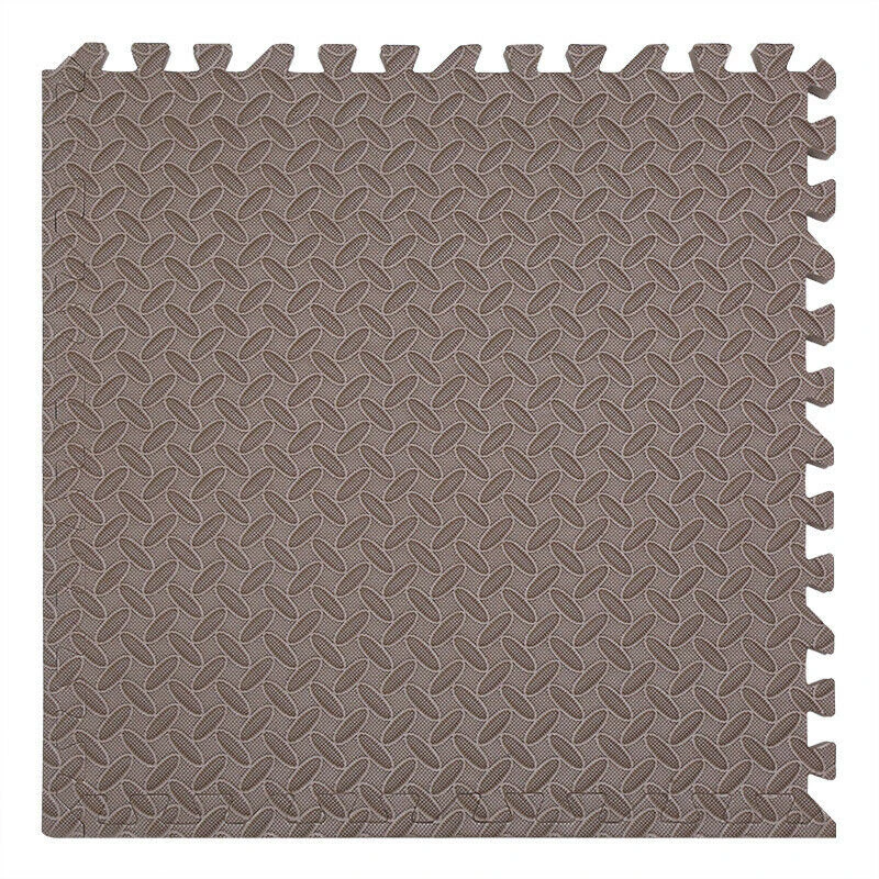 4PC Soft EVA Rubber Foam Kids Baby Play Interlocking Floor Mats - Coffee