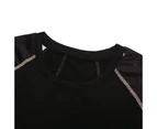 Men' Digital Printing Tights Stretch Fitness Sports T-Shirt Quick-Drying Shirt Long Sleeve Top -TC-132 One Piece Top