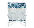 Tropical Leaf Low Profile Chair Foldable outdoor camping Beach chair Green