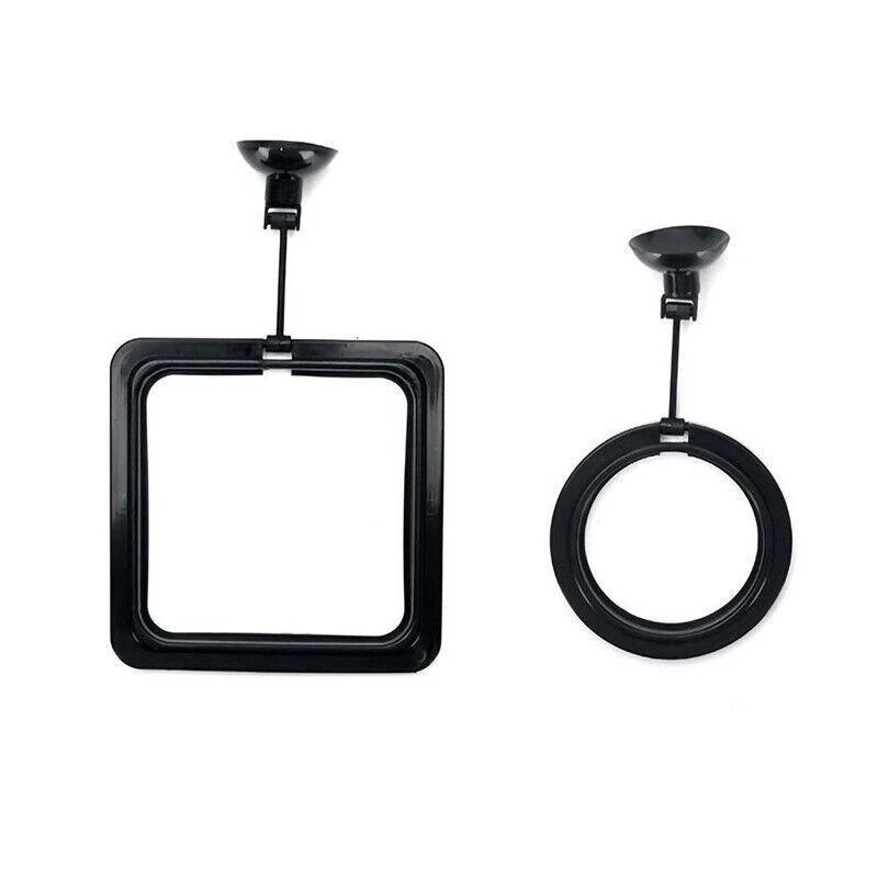 Fish Feeding Ring Aquarium Fish Tank Feeder Floating Fish Food Feeder Fish Food - Black Square