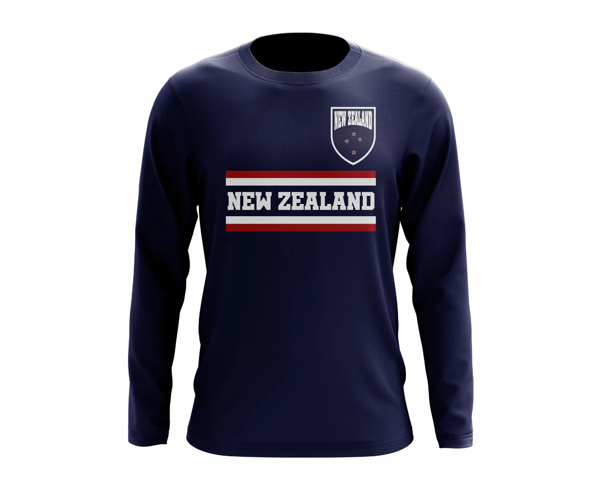 New Zealand Core Football Country Long Sleeve T-Shirt (Navy)