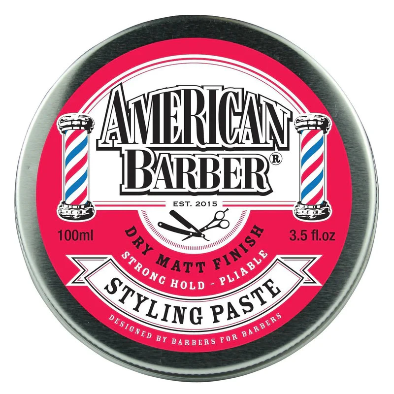 American Barber Styling Paste Strong Hold Dry Matte Finish 50ml