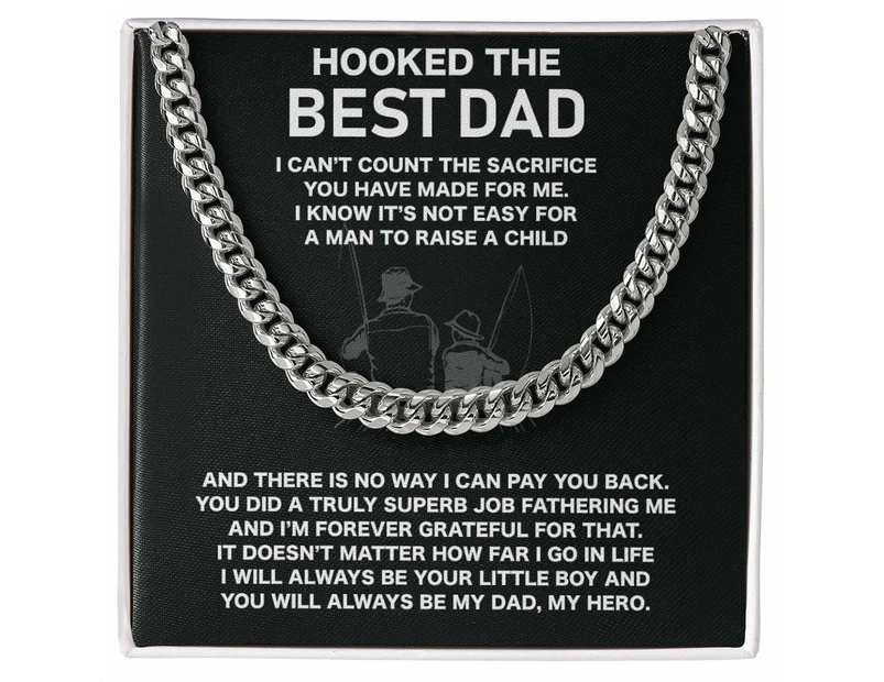 luxoz To My Dad Necklace-Gifts For Dad Who Loves Fishing