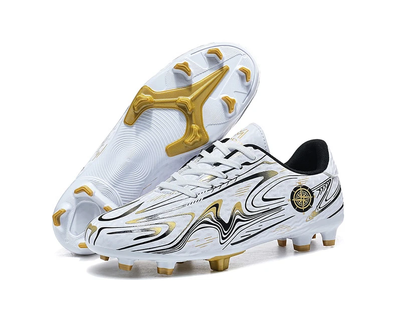 Soccer Boot For Man Breathable Society Soccer Cleats Ag Tf Teenagers Outdoor Football Shoes - White