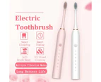 Newest Ultrasonic Electric Toothbrush Rechargeable USB with Base 6 Mode Adults Sonic Toothbrush IPX7 Waterproof Travel Box Holder - White