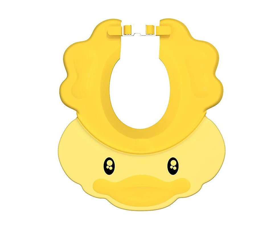 Baby Shower Cap Bath Soft Cap Shampoo Cap Hair Washing Shield Shower Protector Adjustable Visor Hat For Kids Eye And Ear(yellow)(1pcs)