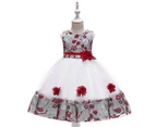 6mths-8yrs Tulle Jewel Sleeveless Princess Children's Prom Dress