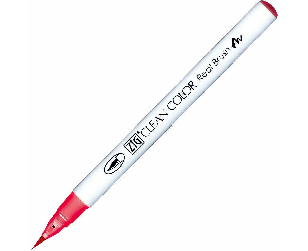 ZIG Kuretake Clean Colour Real Brush Pen 210 Strawberry Red