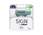 Skin By Gillette Aloe Vera Exfoliating Blades 4Pk