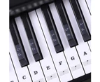 37/49/54/61/88 Key Electronic Piano Music Keyboard Transparent PVC Sticker Decor-Multicolor
