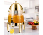 SOGA Stainless Steel 12L Beverage Dispenser Hot and Cold Juice Water Tea Chafer Urn Buffet Drink Container Jug with Gold Accents