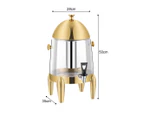 SOGA Stainless Steel 12L Beverage Dispenser Hot and Cold Juice Water Tea Chafer Urn Buffet Drink Container Jug with Gold Accents