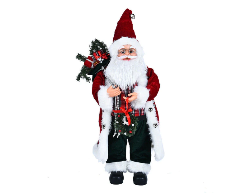 Santa Claus Doll Statue Holiday Themed Party Art Gift Home Office Desktop Decor