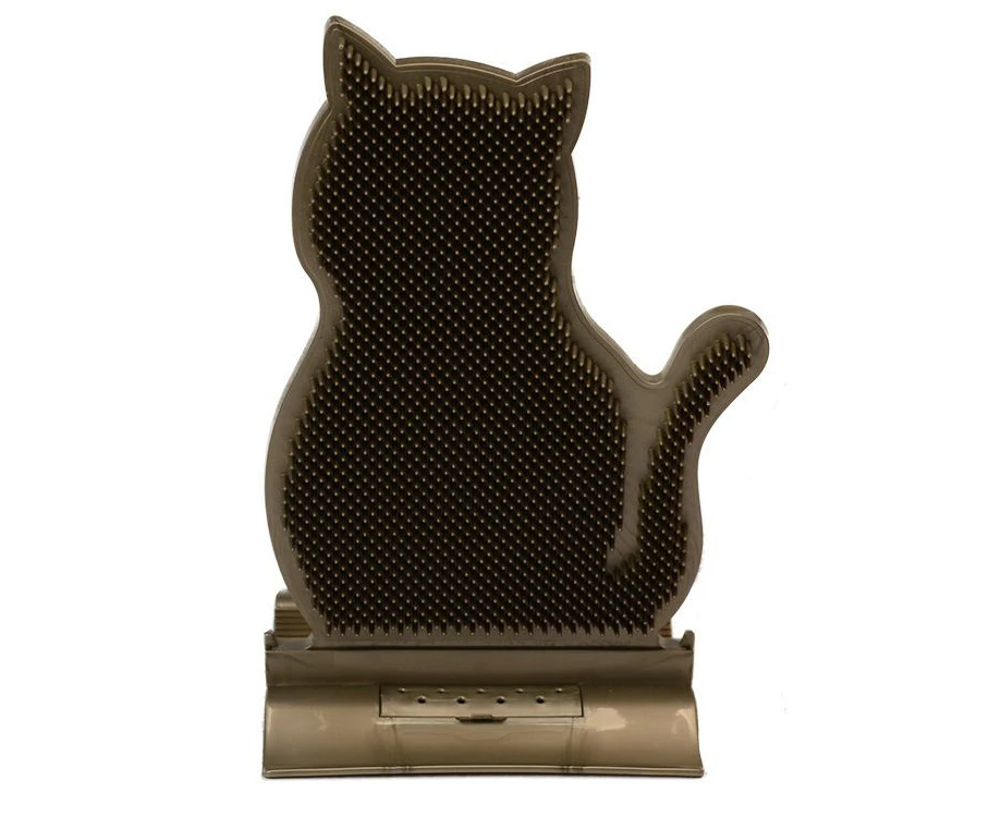 Cat Self Groomer Massage Comb,Cleaning Dogs Cats Shedding Hair, Cat Itching Brush Door Mount, Pets Scratching Comb,Color Coffee