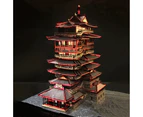 Piececool 3D DIY Metal Model Kits - Yuewang Tower - Ancient Chinese Architecture -Building Metal Puzzle for Teens & Adults, Building Model Kit