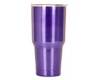 Stainless Steel Double Vacuum Coffee Tumbler Cup, Powder Coated Travel Mug for Home, Office, Travel, Party Purple