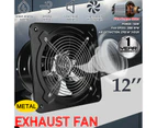 12'' Exhaust Fan Ventilation Extractor Blower Fan Air Blower Silent Industrial