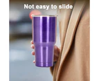 Stainless Steel Double Vacuum Coffee Tumbler Cup, Powder Coated Travel Mug for Home, Office, Travel, Party Purple