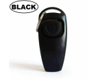 Ultrasonic Pet Dogs Training Clicker Whistle Combo - Black