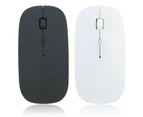 Desktop Wireless Optical LED Slim Mouse - Black