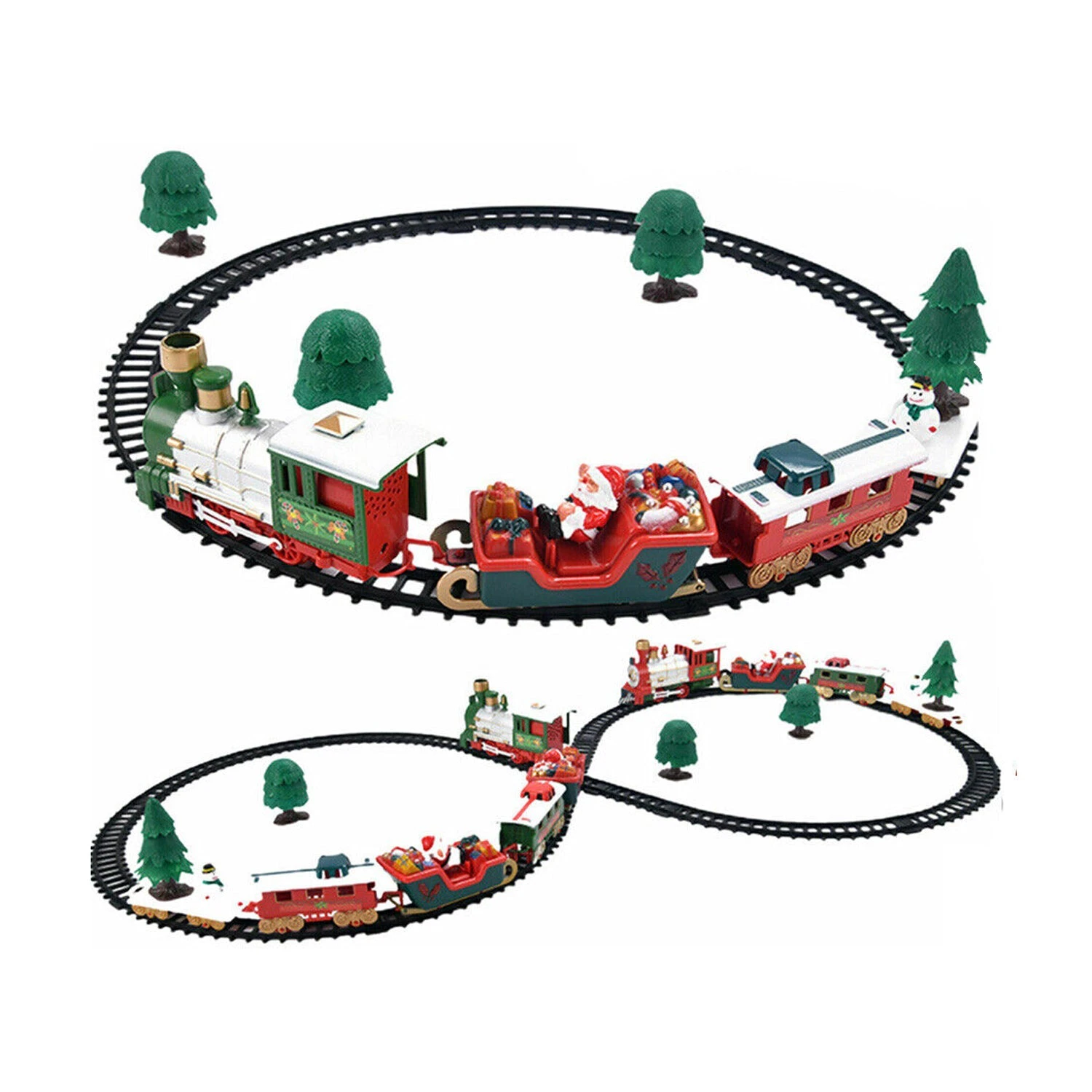 Kids Christmas Electric Train Toy Set with Music Sound