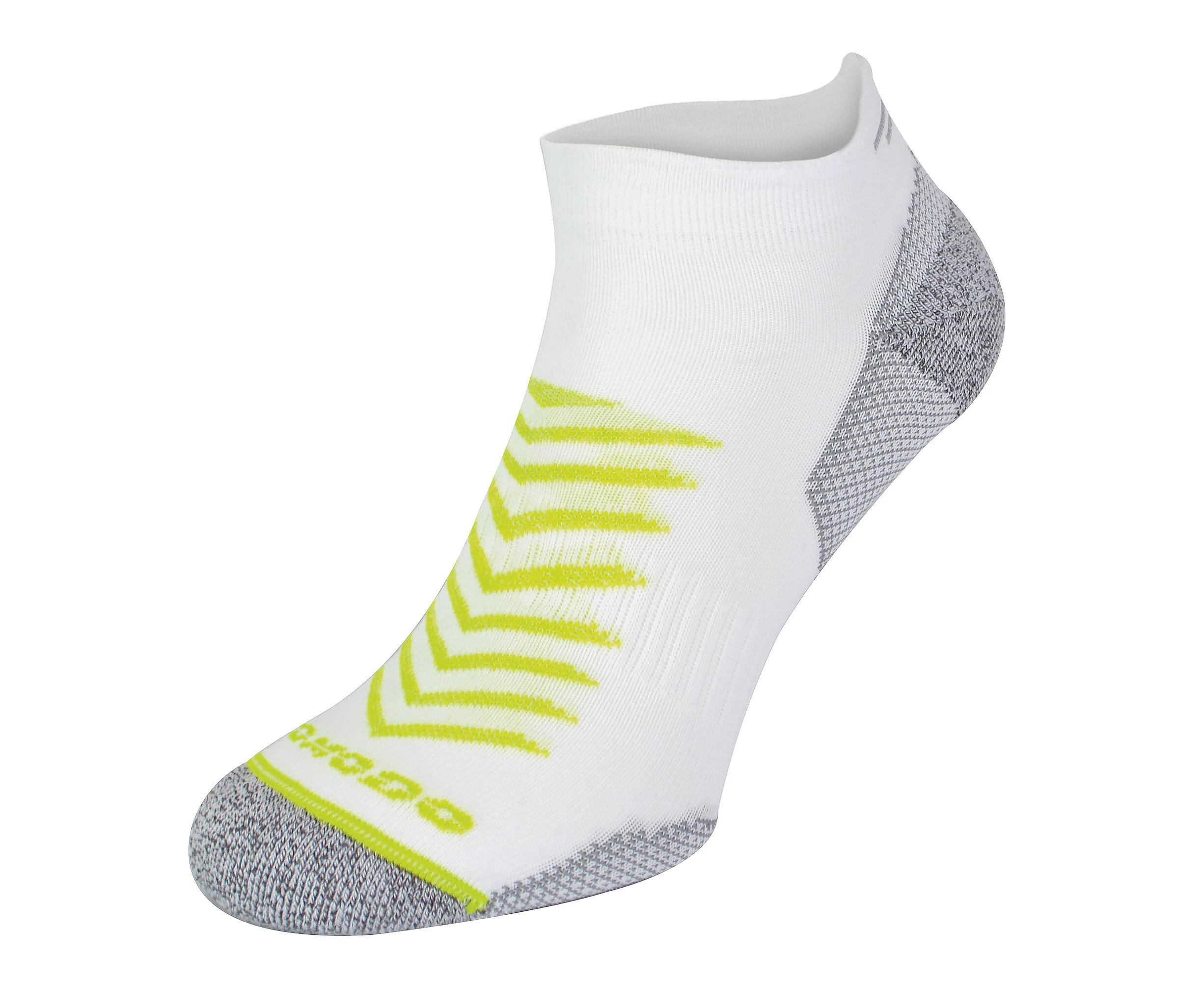 Hi Viz Running Socks | Comodo | Lightweight Anti Blister Sports Socks | Reflective Coolmax Socks - White Lime - White Lime