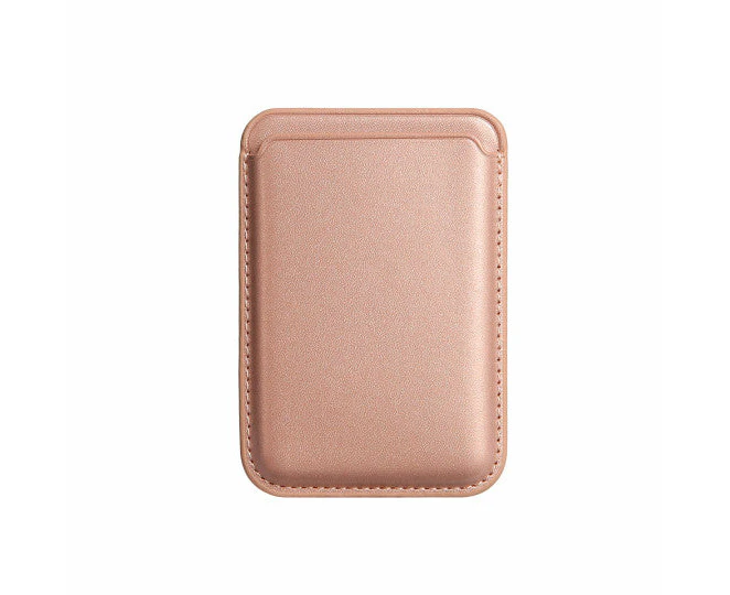 Everlab Magsafe Magnetic Luxury Leather Card Holder Wallet Case For iPhone (Rose Gold)