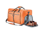 Travel Foldable Duffle Bag Gym Sports Lightweight Luggage Duffel Foldaway Bags-Orange