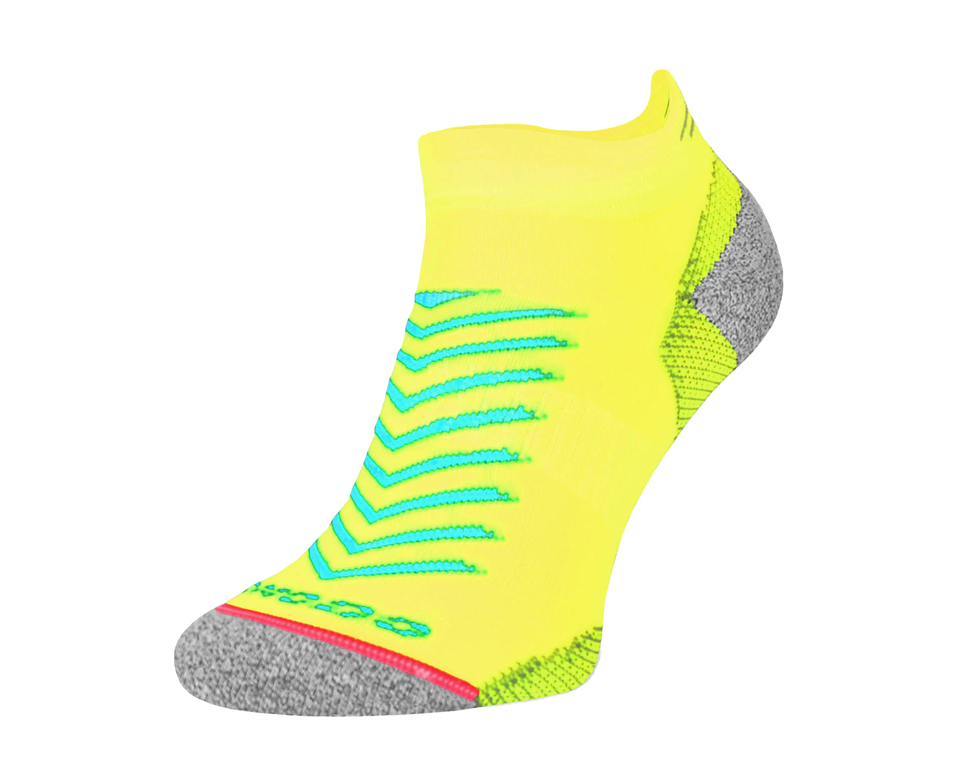 Hi Viz Running Socks | Comodo | Lightweight Anti Blister Sports Socks | Reflective Coolmax Socks - Neon Yellow - Neon Yellow