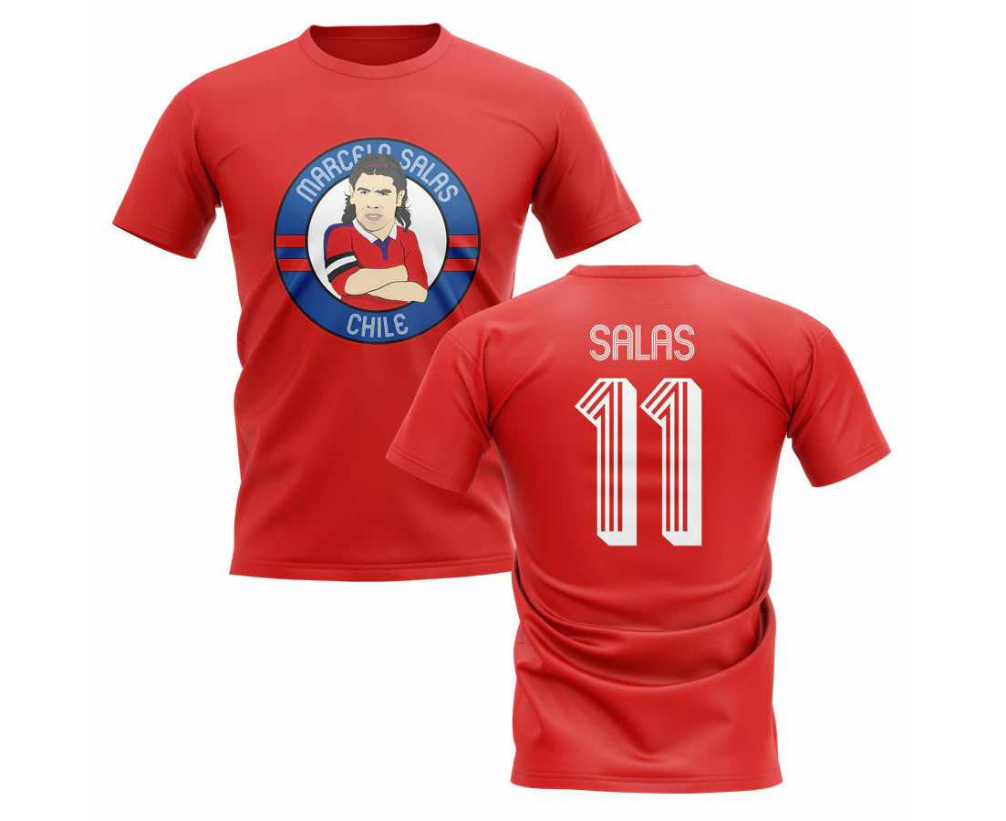 Marcelo Salas Chile Illustration T-Shirt (Red)