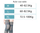 Cozy Warm Skiing Cycling Camping Running Arthritis Tendonitis Knee Pads Leg Sleeves Support Protector,Gray+Blue L Code